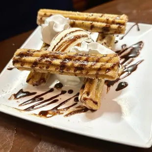 Churros con Helado