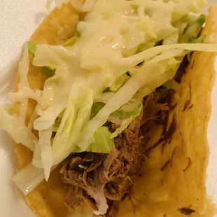 Pulled beef taco