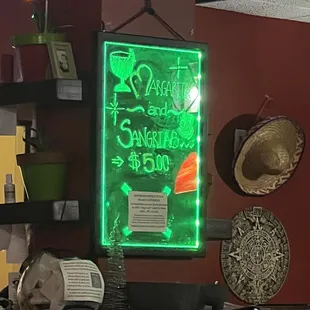 $5 margaritas and sangrias!