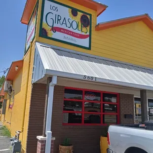 the front of a restaurant