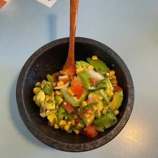 Holy Guacamole with roasted corn!