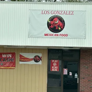 the front of a mexican food restaurant