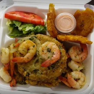 Mofongo with Shrimp
