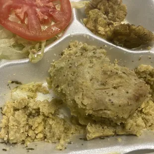 So called mofongo and frozen fried plantains