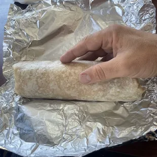 Breakfast burrito. Is huge and taste was amazing!