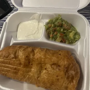 Non wet chimichanga
