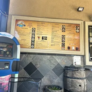 Half of the menu