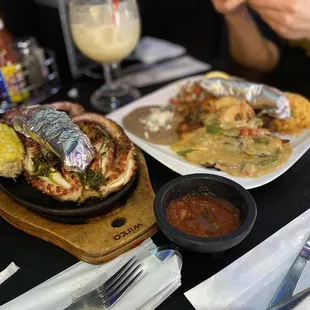 a plate of food on a table