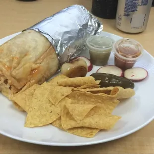 The super burrito: plated