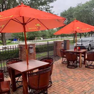 Patio is open. Currently only 4 tables. We got the dog out here with us.  #UpCloseSavor