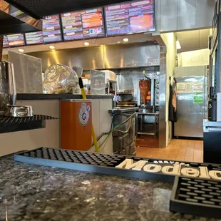 a view of the kitchen