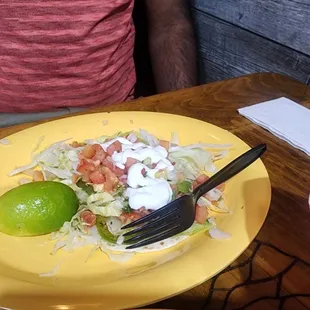 Open face veggie quesadilla