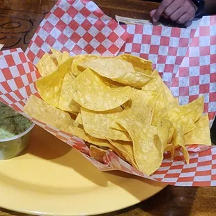 Guacamole and chips
