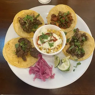 Asada, Brisket, Pastor &amp; Barbacoa al a carte with onions on the side