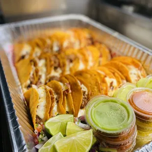 a tray of food