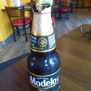 An ice cold Modelo Negra on a hot summer day!