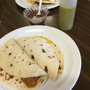 Chorizo and bean and an al pastor