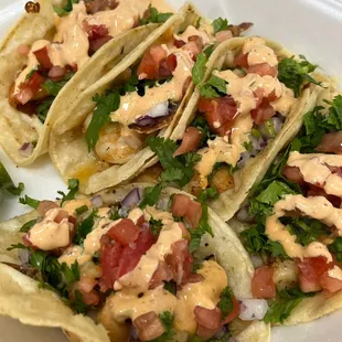 Shrimp tacos are one of the popular choices between customers! Try the order and explore the authentic flavors!