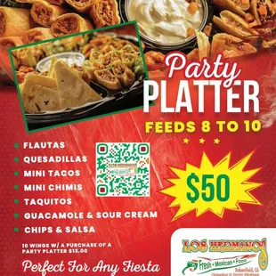 Party Platter Menu