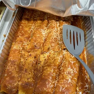 Party tray enchiladas