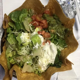 Las Tostada, sorry I took some of the sour cream off before I remembered to snap a picture.