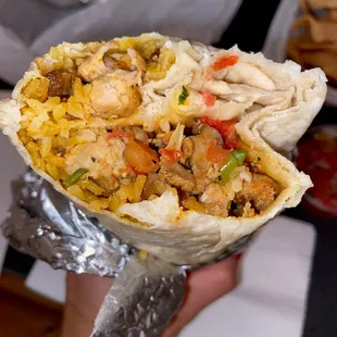Chicken Burrito (closeup)