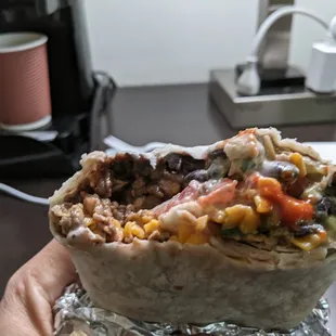 Several bites in... still happy. There&apos;s plenty of meat.