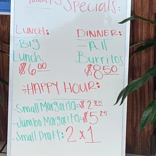 Daily specials