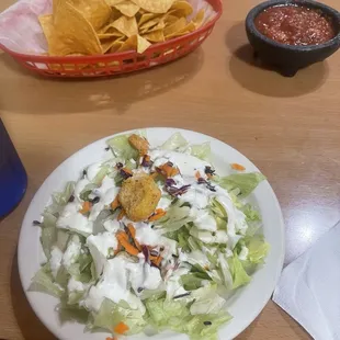 Salad that came with fajitas