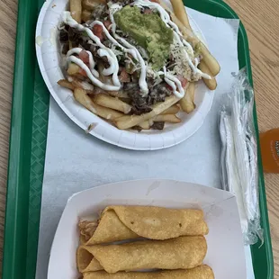 3 Piece Taquito and asada fries
