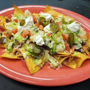 a plate of nachos