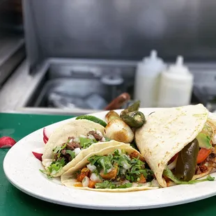 Tacos and a sincronizada