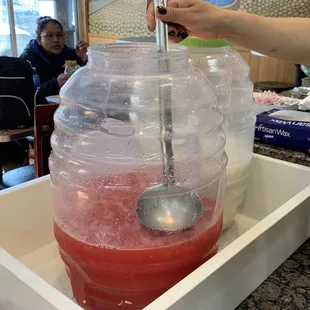 drink, sushi and sashimi