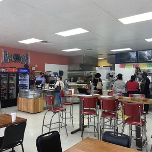 the interior of the restaurant