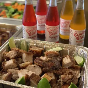 We do catering! Chicharrón de Cerdo and Authentic Dominican Sodas