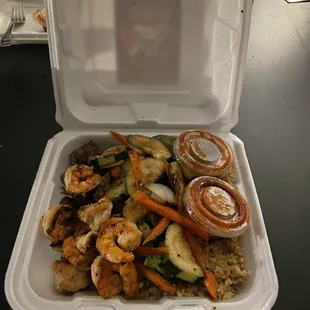 NY Steak and Shrimp with Los Hibachi Sauce