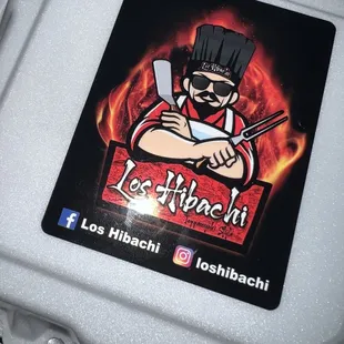a sticker of a man holding a knife