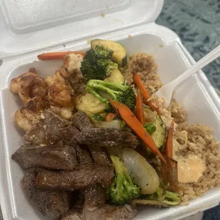Got the steak and shrimp.