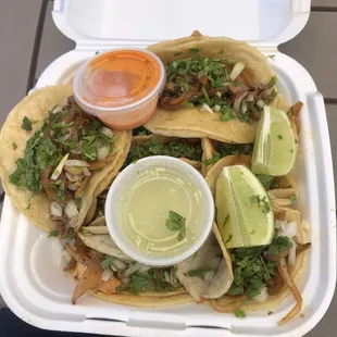 Variety of tacos.