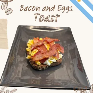 Bacon and eggs Toast