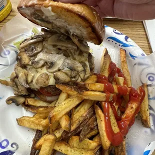 Mushroom Swiss Burger