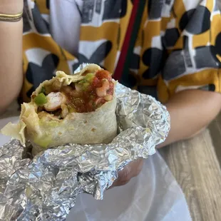 Shrimp Burrito Mojado