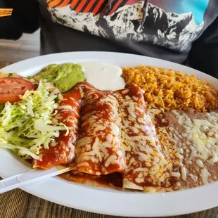 Three enchiladas