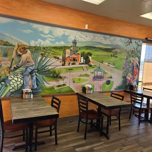 Seating definitely bright and super clean