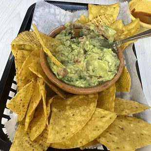 Guacamole and chips