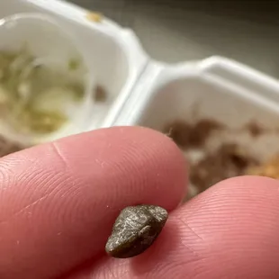 Rocks served in the beans