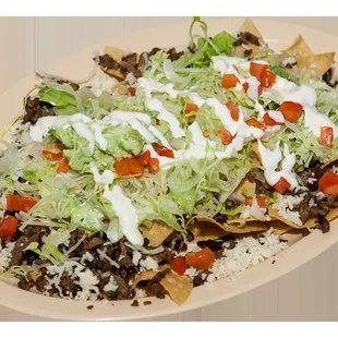 a plate of nachos