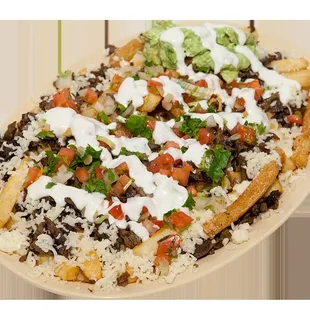 a plate of mexican food