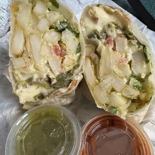 Custom vegetarian order:  California burrito with chile relleno instead of asada. DELICIOUS