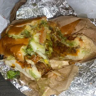 Alpastor torta after I pulled apart attempt to bite